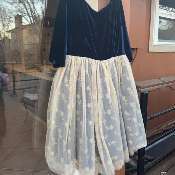 Modcloth Collectif A Night To Remember Velvet Snowflake Dress 4xl - Picture 5 of 6